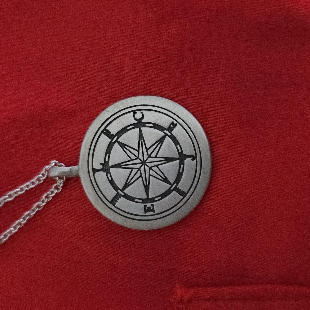 Me&Ro Sterling Silver Compass Pendant - Picture 4 of 7